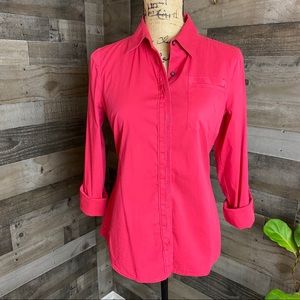 Tahari bright button down top
